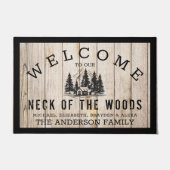 Paillasson Bienvenue dans notre famille de cou de cabines de  (Devant)