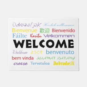 Paillasson Bienvenue dans plusieurs langues