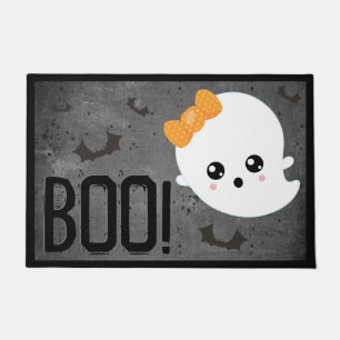Paillasson Bienvenue de Halloween Kawaii Ghost