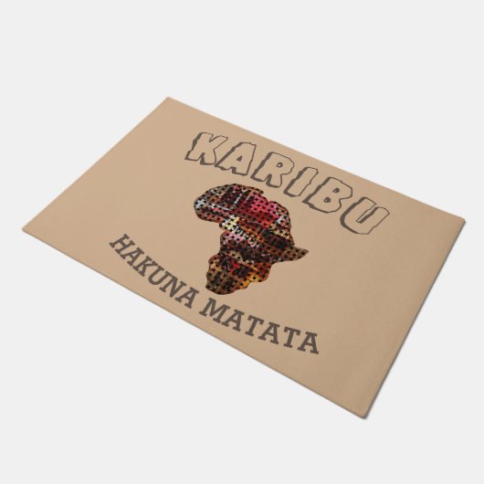 Paillasson Bienvenue en Afrique Hakuna Matata (Incliné)