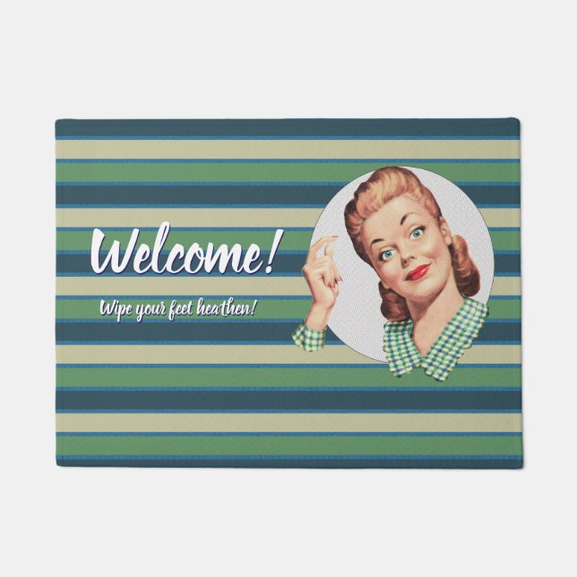 Paillasson Bienvenue ! Essuie tes pieds ! (Devant)