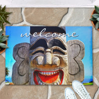 Bienvenue Funny Bois Totem Visage rire sourire