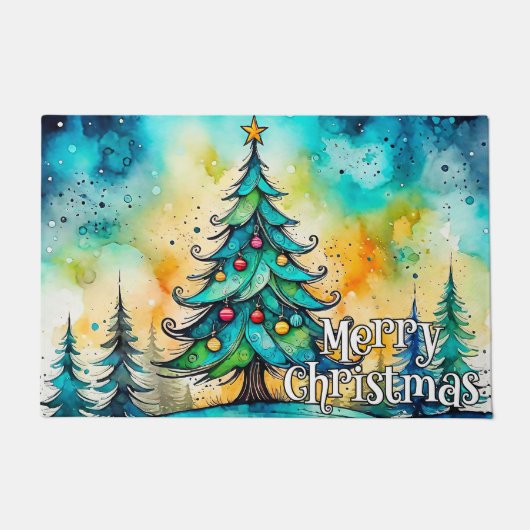 Paillasson Bienvenue | Joyeux Noël, tous (Devant)