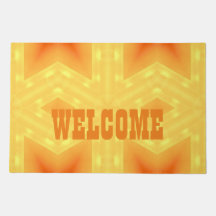 "Bienvenue" Kaleidoscope Jaune clair et lignes