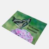 Paillasson Bienvenue Mat de porte papillon d'été (Incliné)