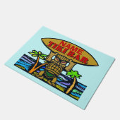 Paillasson Bienvenue Mat, Tiki Bar, Ajouter Nom Doormat (Incliné)