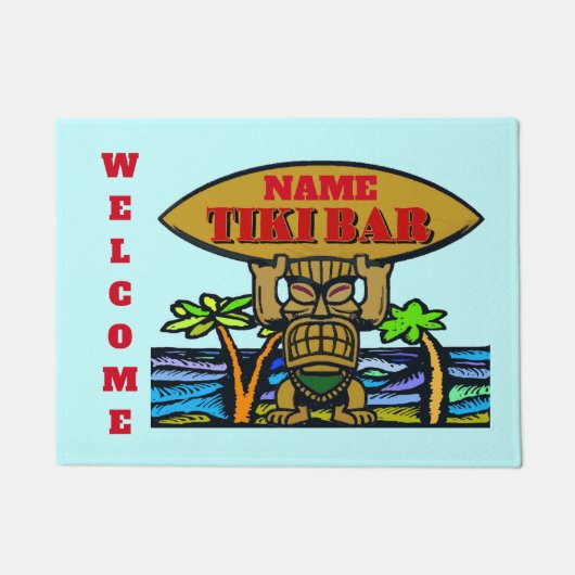 Paillasson Bienvenue Mat, Tiki BAr Doormat (Devant)