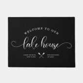 Paillasson BIENVENUE Moderne À NOTRE Lake House Brush Script (Devant)