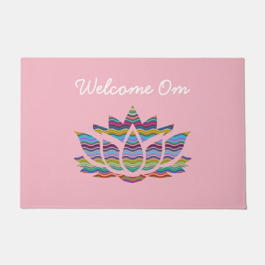 Paillasson Bienvenue Om Pink Welcome Mat (Devant)