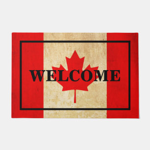 Paillasson BIENVENUE PERSONNALISABLE texte sur le drapeau du
