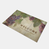 Paillasson Bienvenue Personnalisé Élégant Vin Rustique (Incliné)