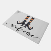 Paillasson Bienvenue Pieds Sorcière Halloween Porte de vacanc (Incliné)