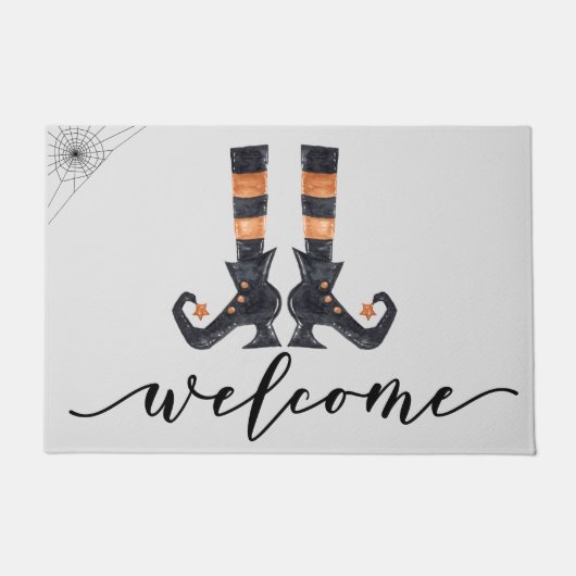 Paillasson Bienvenue Pieds Sorcière Halloween Porte de vacanc (Devant)