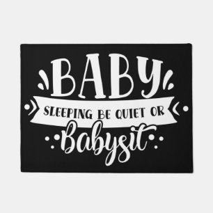 Paillasson Bienvenue Porte Mat BÉBÉ DORMIR ÊTRE CALME OU B