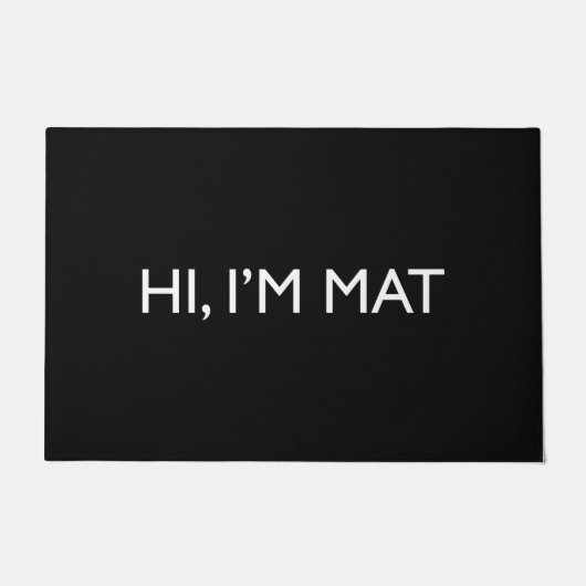 Paillasson Bienvenue Porte Mat HI, I’M MAT (Devant)