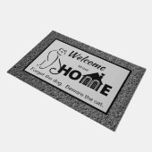 Paillasson Bienvenue Porte Mat - Méfiez-vous du chat (Incliné)