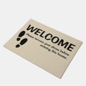 Paillasson Bienvenue Porte Mat S'Il Vous Plaît Enlever Votre (Incliné)