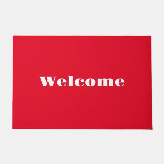 Paillasson Bienvenue rouge (Devant)