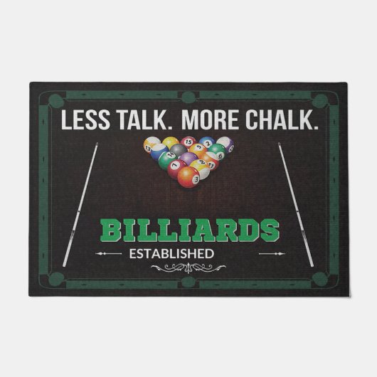 Paillasson Bienvenue Salle Billiard mat, Mat Lover Billiard (Devant)