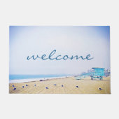 Paillasson Bienvenue Script Ocean Beach Sand Seagull (Devant)
