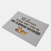 Paillasson Bienvenue s'il vous plaît ne marchez pas sur mon b (Incliné)