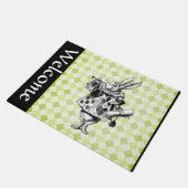 Paillasson Bienvenue sur le lapin blanc (Incliné)