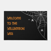 Paillasson Bienvenue sur le site Web de Halloween Spider (Devant)