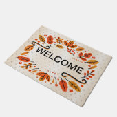 Paillasson Bienvenue Thanksgiving Orange Yellow Fall Leçons (Incliné)