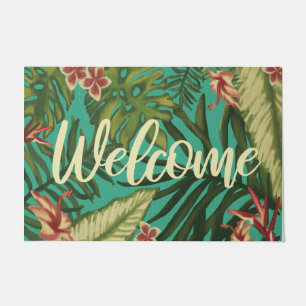 Paillasson Bienvenue Tropical Hawaii Jungle Mat, Vibes d'ét