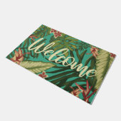 Paillasson Bienvenue Tropical Hawaii Jungle Mat, Vibes d'été (Incliné)