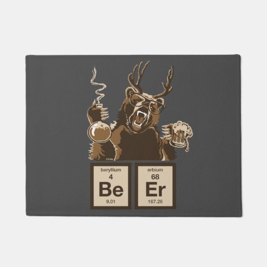 Paillasson Bière découverte par ours de chimie (Devant)