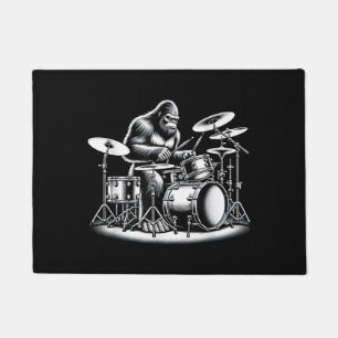 Paillasson Bigfoot Drummer Sasquatch Jouer Drums Musicien B