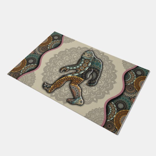 Paillasson Bigfoot Sasquatch Yeti Thème Mat, Fun Bigfoot (Incliné)