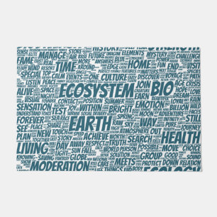 Paillasson Bio Nuage de Mots Texte Modèle Biodiversité