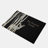 Paillasson Birch Trees avec Deer Custom Door Mat (Incliné)