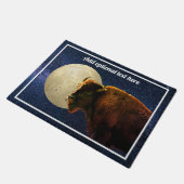 Paillasson Bison américain, Pleine lune et étoile   (Incliné)