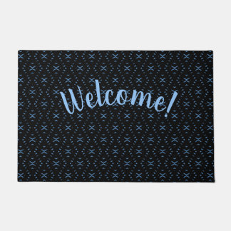 Paillasson Black & Blue Tribal Boho Personalized Doormat