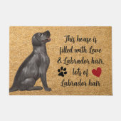 Paillasson Black Lab Funny Chien Russe Coir Bienvenue Labrado (Devant)