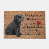 Paillasson Black Lab Funny Chien Russe Coir Entrée Labrador (Devant)