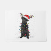 Paillasson Black Lab Labrador Christmas Tree Light Pyjama Chi (Devant)