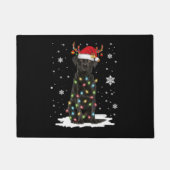 Paillasson Black Lab Labrador Christmas Tree Light Pyjama Chi (Devant)