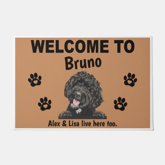 Paillasson Black Labradoodle (Devant)