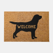 Paillasson Black Labrador Retriever Chien Bienvenue Entrée (Devant)