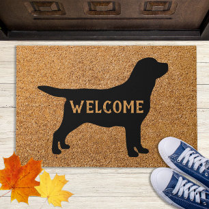 Paillasson Black Labrador Retriever Chien Bienvenue Entrée