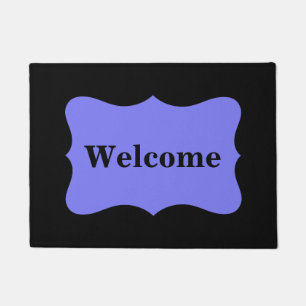 Paillasson Black Lavender Purple Welcome Personnalisé