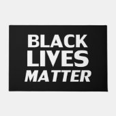 Paillasson Black Lives Matt blanc noir typographie motif (Devant)