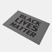 Paillasson Black Lives Matt fusain gris noir typographie (Incliné)