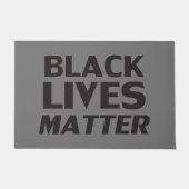 Paillasson Black Lives Matt fusain gris noir typographie (Devant)
