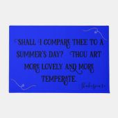 Paillasson Black on Blue Shakespeare Dois-Je Comparer.. | (Devant)