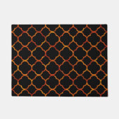 Paillasson Black Rustic Gold Quatrefoil Patterns Elegant Cool (Devant)